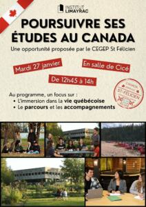 Poursuivre ses études au Canada : une opportunité proposée par le CEGEP St Félicien.