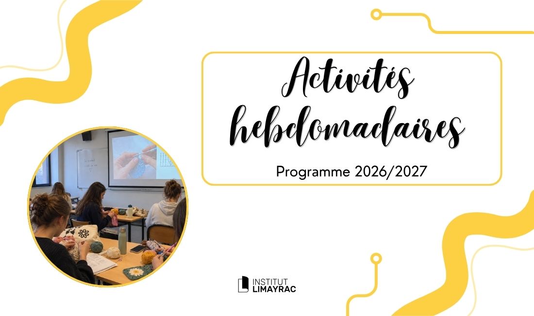 Couverture Institut Limayrac activités hebdomadaires